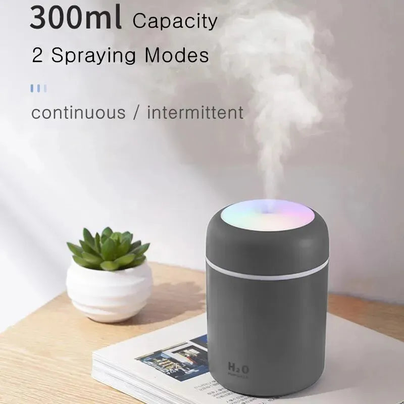 Colourful Cup Humidifier. 300ml Air Humidifier